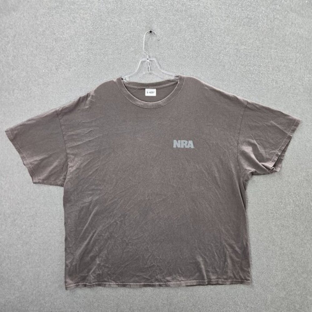 NRA Men Shirt 3XL Gray Issued My Permit Wee The People Graphic Short‎ Sleeve